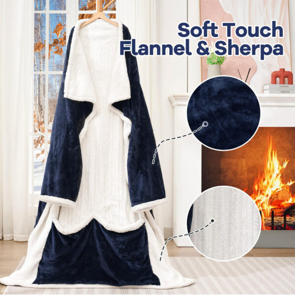 Wearable Electric Heated Blanket With Smart Temperature Control And Machine-washable